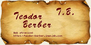 Teodor Berber vizit kartica